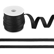 NBEADS 10.94 Yards(10m) Bra Strap Elastic, 0.39" Flat Elastic Bra Strap Polyester Elastic Band Stretchable Adjustable Cord Ribbon for DIY Shoulder Bra Clothes Waistband Sewing Project, Black