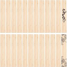 BENECREAT 24Pcs Blank Bamboo Bookmark Rectangle Bamboo Tags 2mm Thick Unfinished Wood Hanging Tags with Holes for Engraving Painting DIY, 7.8x1.18, Hole: 3.5mm