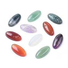 Honeyhandy Natural & Synthetic Gemstone Cabochons, Oval, 30x15x6~7mm