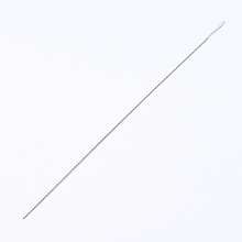 Honeyhandy Iron Beading Needle, Twisted, Platinum, 12.6x0.04cm