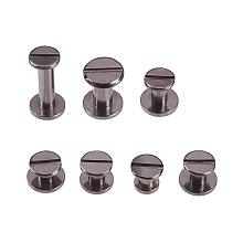 PandaHall Elite 35 Sets 7 Styles Brass Flat Studs Rivets Screw Back Spike Metal Leathercraft Studs Rivet for Purse Handbag Shoes Punk Rock Leather Craft Clothes Belt, Gunmetal