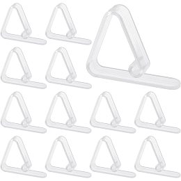 GORGECRAFT 24 Pieces Transparent Clear Tablecloth Clips Picnic Table Cloth Hold Down Clips Plastic Anti-Slip Tablecloth Clips for Outside Picnics Weddings Camping Restaurant (Clear)