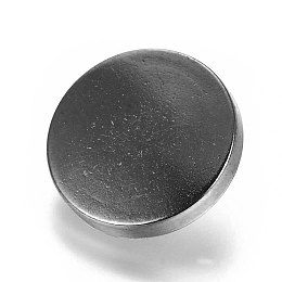 Honeyhandy Alloy Shank Buttons, 1-Hole, Flat Round, Gunmetal, 15x7mm, Hole: 2mm