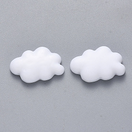 Honeyhandy Resin Cabochons, Cloud, White, 22x14x6mm