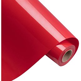 BENECREAT 13.5" x 16.5FT Iron on Vinyl Roll Red Heat Transfer Vinyl Roll for Cricut, Silhouette, DIY Clothes and Fabric Decoration