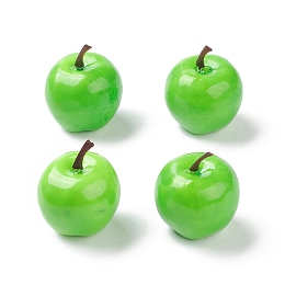 Honeyhandy Mini Foam Imitation Apples, Artificial Fruit, for Dollhouse Accessories Pretending Prop Decorations, Lime, 44x34.5mm