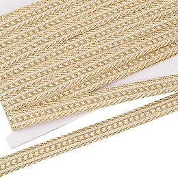 FINGERINSPIRE 12.5Yard 15mm Wide Braid Trim Pale Goldenrod Polyester Decorative Braid Ribbon Sewing Military Bullion Braid Trim for Home Handwork DIY Crafts Clothes Curtain Decoration Accessories