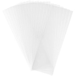 PandaHall Elite 500 pcs 9x3 inch Clear Top Open Long Flat Plastic Cellophane Candy Gift Treat Bags for Small Homemade Arts Party Favor Bags