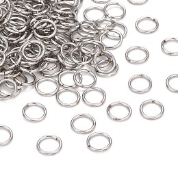 Honeyhandy 304 Stainless Steel Jump Rings, Soldered Jump Rings, Stainless Steel Color, 20 Gauge, 6x0.8mm, Inner Diameter: 4.5mm