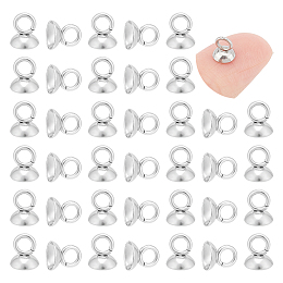 10 Stainless Steel Pendant and Charm Pinch Bails for Jewelry Making, 13mm,  CLSPB055 