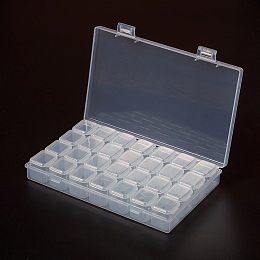 Flip Top Bead Boxes Small Bead Storage, Seed Bead Organizer, Clear