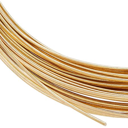 BENECREAT 23 Gauge 20 Feet Brass Wire, 0.6mm Wide Jewelry Beading Wire for Jewelry Making, Wire Wrapping, and Other DIY Arts