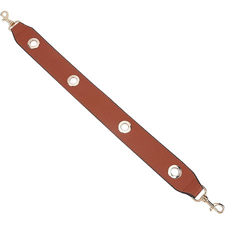 WADORN Leather Handbag Handles, 20.6 Inch Thick Leather Short Bag Strap Replacement Tote Purse Handle 1.5inch Wide Shoulder Bag Straps with Large Holes Clutch Handbag Strap, Brown