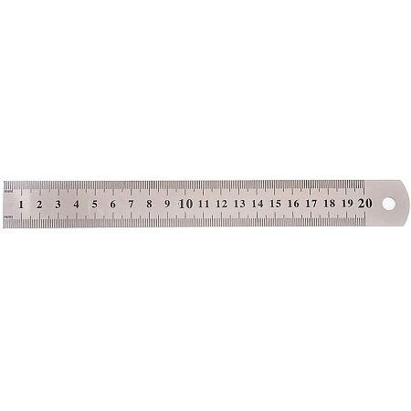 UNICRAFTALE 10pcs 20cm Stainless Steel Ruler Metric Rule Precision Double Sided Measuring Tool School & Educational Supplies for School Home or Office Use
