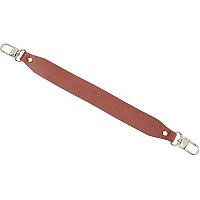 WADORN Wide Leather Purse Strap, 14.4 Inch Genuine Leather Shoulder Strap Cowhide Leather Handbag Handle Replacement Short Handles Strap with Swivel Clasps for Bucket Bag Handbag Tote Briefcase, Brown