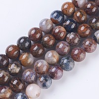 Honeyhandy Natural Pietersite Strands, Round, 6mm, Hole: 1mm, about 65pcs/strand, 15.6 inch(39.5cm)