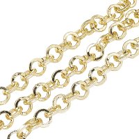 NBEADS 2m/2.18 Yards Gold Unwelded Aluminium Twisted Chains Jewelry Making Chains Necklace Link Cable Chain for DIY Jewelry Making