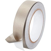 OLYCRAFT 1 Inch x 65 Feet Faraday Cloth Tape Double Conductive RF Fabric Tape High Shielding Conductive Tape Sliver Fabric Adhesive Tape Roll for Signal Blocking EMI Shielding Wire Harness Wrap