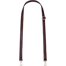 WADORN Leather Purse Strap, 54.5 Inch Adjustable Crossbody Shoulder Strap Replacement PU Leather Handbag Handle Strap with Swivel Clasp for Wallet Satchel 0.7inch Wide, Dark Brown