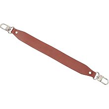 WADORN Wide Leather Purse Strap, 14.4 Inch Genuine Leather Shoulder Strap Cowhide Leather Handbag Handle Replacement Short Handles Strap with Swivel Clasps for Bucket Bag Handbag Tote Briefcase, Brown