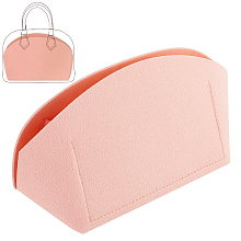 WADORN Felt Handbag Organizer Insert for LV Alma BB, Shell Shaper Tote Bag Organizer Portable Felt Liner Tidy Organizer Bag in Bag Multiple Compartments Interior Bag, 7.5x4.3x5.2 Inch(Pink)