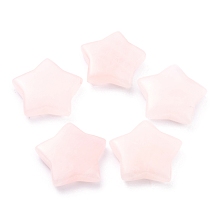 Honeyhandy Natural Rose Quartz Beads, No Hole, Star, 31x30.5x8~8.5mm