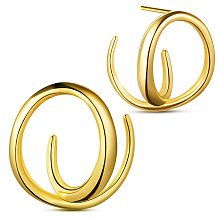 Arricraft 925 Sterling Silver Stud Earrings, Real 18K Gold Plated, 18x18.5mm