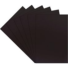 AHANDMAKER 6 Sheets Black Plastic Board Sheet ABS Plastic Sheet, Durable Plastic Sheet with Protective Film, for DIY Modeling Projects, Arts and Crafts(19.9x30.1x0.05cm/7.83x11.85x0.02inch)