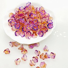 Honeyhandy Handmade Lampwork Beads, AB Color, Lily of the Valley, Blue Violet, 12x8mm, Hole: 1.2mm