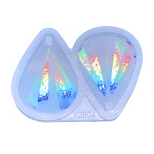 DIY Holographic Teardrop Pendant Silicone Molds, Laser Effect Pendant Resin Casting Molds, For UV Resin, Epoxy Resin Jewelry Making, White, 60x79x7mm