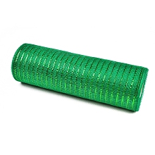 Honeyhandy Polypropylene Fabric, Tulle Roll Spool Fabric, for Winter Christmas Wreath Decoration, Green, 25.5x0.05cm, about 10yards/roll