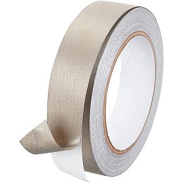 OLYCRAFT 1 Inch x 65 Feet Faraday Cloth Tape Double Conductive RF Fabric Tape High Shielding Conductive Tape Sliver Fabric Adhesive Tape Roll for Signal Blocking EMI Shielding Wire Harness Wrap