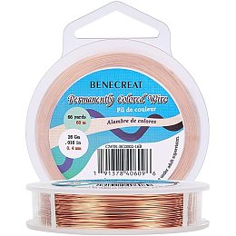 BENECREAT 26 Gauge Bare Copper Wire Solid Copper Wire for Jewelry Craft Making, 198-Feet/66-Yard