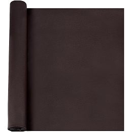 OLYCRAFT 39x55 inch PU Leather Fabric Sheet Waterproof Smooth Leather Sheet Cocount Brown Lichee Pattern Sheets Soft Leather Fabric for Book Covers Handbags Accessories Making DIY Decoraions