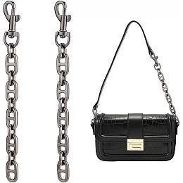 UNICRAFTALE 2Pcs Alloy Bag Extender Chain 17.2cm Gunmetal Purse Strap Extenders with Swivel Snap Hook Purse Replacement Chain Strap Accessories for Crossbody Bag Purse Shoulder Bag