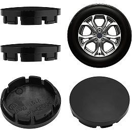 BENECREAT 4PCS 2.2Inch Wheel Center Caps, Black Car Exterior Accessories Replacement Wheel Hub Cap Protector for Truck Trailer Wheels Rim (Outer 2.2", Inner 2"), JD 5JA601 151A>PA-GF 30<5XL