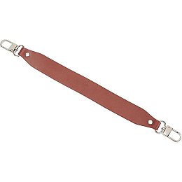 WADORN Wide Leather Purse Strap, 14.4 Inch Genuine Leather Shoulder Strap Cowhide Leather Handbag Handle Replacement Short Handles Strap with Swivel Clasps for Bucket Bag Handbag Tote Briefcase, Brown