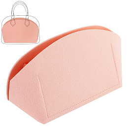 WADORN Felt Handbag Organizer Insert for LV Alma BB, Shell Shaper Tote Bag Organizer Portable Felt Liner Tidy Organizer Bag in Bag Multiple Compartments Interior Bag, 7.5x4.3x5.2 Inch(Pink)