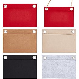 WADORN 5 Colors Felt Purse Organizer Insert, Rectangle Envelope Crossbody Conversion Kit with Eyelets Women Clutch Pouches Divider Insert Inner Bag in Bag Pouch Insert, 5.71x4.13 Inch