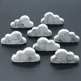 Honeyhandy Natural Howlite Display Decorations, for Home Office Desk, Cloud, 30~33x50~53x7mm