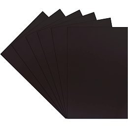 AHANDMAKER 6 Sheets Black Plastic Board Sheet ABS Plastic Sheet, Durable Plastic Sheet with Protective Film, for DIY Modeling Projects, Arts and Crafts(19.9x30.1x0.05cm/7.83x11.85x0.02inch)