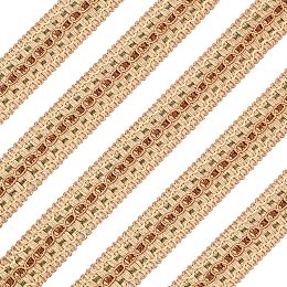 FINGERINSPIRE 13 Yards 1 inch Light Orange Woven Braid Trim Handmade Polyester Sewing Yellow Edge Wave Braid Trim Crafts Decorative Trim with Card for Curtain Slipcover DIY Costume Accessories