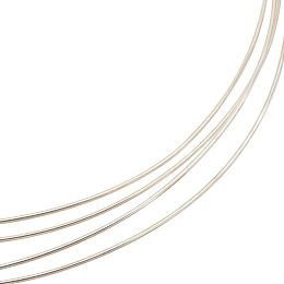 BENECREAT 1Pc 999 Sterling Silver Wire, Round, with 2Pcs Suede Fabric Square Silver Polishing Cloth, Silver, 23 Gauge, 0.6mm, about 3.28 Feet(1m)/Pc