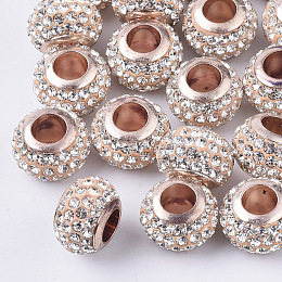 Wholesale 201 Stainless Steel Crystal Rhinestone Spacer Beads