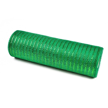 Honeyhandy Polypropylene Fabric, Tulle Roll Spool Fabric, for Winter Christmas Wreath Decoration, Green, 25.5x0.05cm, about 10yards/roll