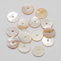 ARRICRAFT Dyed Natural Shell Bead Spacers, Disc/Flat Round, Heishi Beads, Lavender, 10x2mm, Hole: 1mm