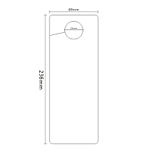 GLOBLELAND PVC Doorplates, Matte, Rectangle, White, 236x89x0.38mm, Hole: 33mm