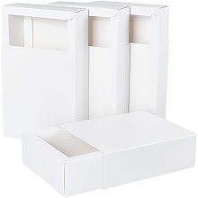 BENECREAT 20 Pack Kraft Paper Drawer Box 5x4.5x1.7 Festival Gift Wrapping Boxes Soap Jewelry Candy Weeding Party Favors Gift Packaging Boxes, White