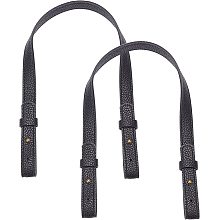 WADORN 2pcs Leather Shoulder Bag Strap, 30.3 Inch Adjustable Purse Strap Replacement Handbag Strap Belt Tote Bag Strap with Rivets for Briefcase Messenger Bag Bucket Bag, 0.9 Inch Width, Black