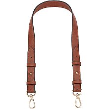 WADORN Leather Adjustable Purse Strap, 27.5 Inch Leather Shoulder Bag Strap Replacement Leather Handbag Handle Tote Bag Handle with Swivel Clasps DIY Bag Making Accessories, Brown